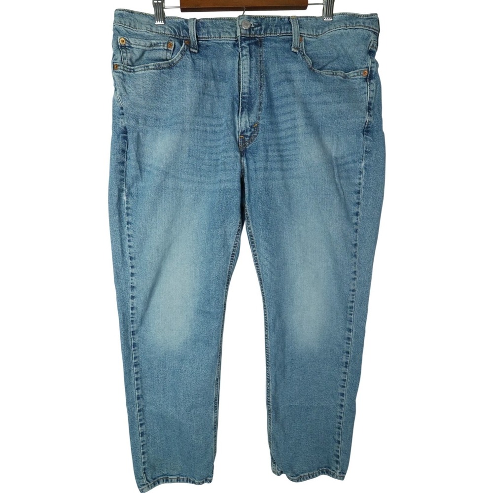 Levis 541 Athletic‎ Taper Mens Jeans Light Wash Blue 38x30 (Fits 37x28) Distress